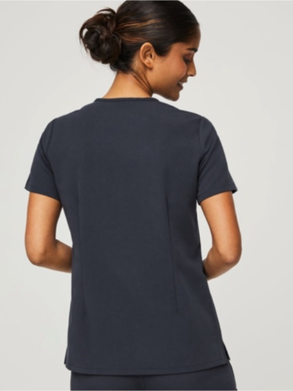FIGS Night Sky Blue Grey Catarina One-Pocket Scrub Top Size Small - Picture 2 of 12